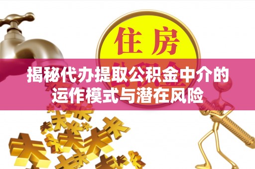 中区揭秘代办提取公积金中介的运作模式与潜在风险