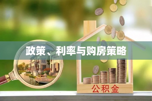 中区政策、利率与购房策略