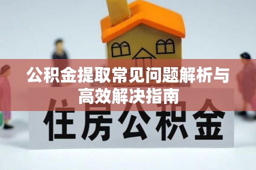 中区公积金提取常见问题解析与高效解决指南