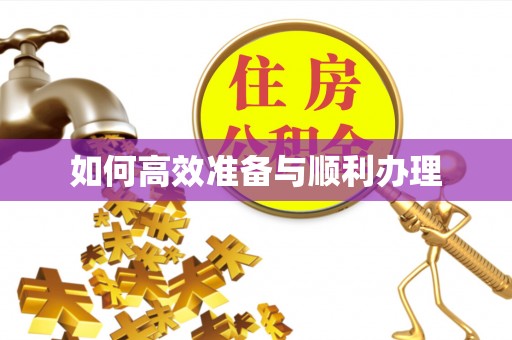 中区如何高效准备与顺利办理