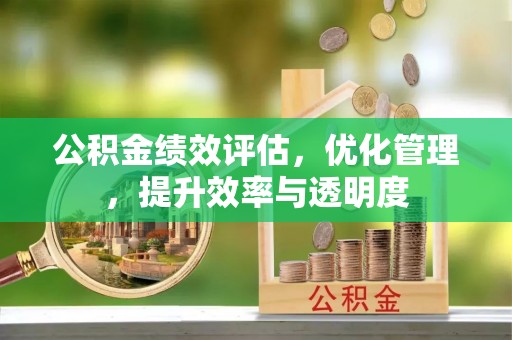 中区公积金绩效评估，优化管理，提升效率与透明度