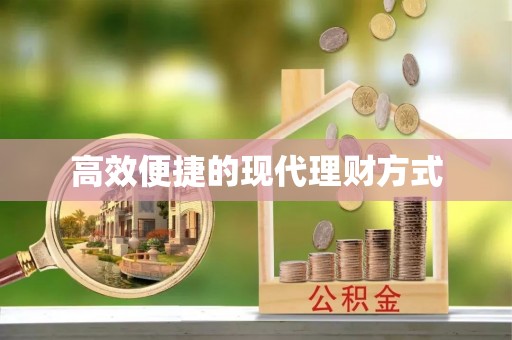 中区高效便捷的现代理财方式