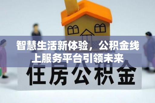 中区智慧生活新体验，公积金线上服务平台引领未来