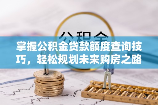 中区掌握公积金贷款额度查询技巧，轻松规划未来购房之路