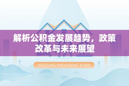 中区解析公积金发展趋势，政策改革与未来展望