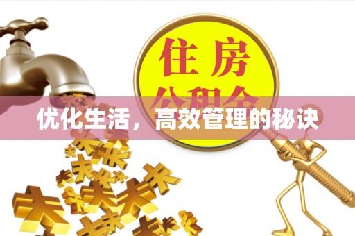 中区优化生活，高效管理的秘诀