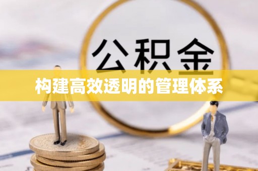 中区构建高效透明的管理体系