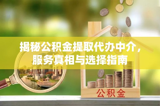 中区揭秘公积金提取代办中介，服务真相与选择指南