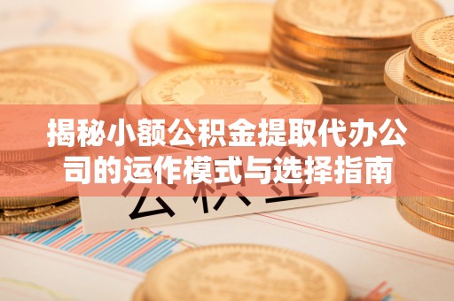 中区揭秘小额公积金提取代办公司的运作模式与选择指南