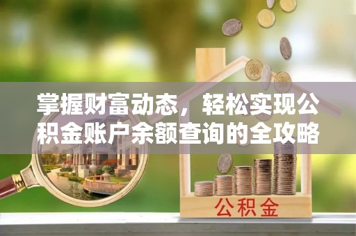 中区掌握财富动态，轻松实现公积金账户余额查询的全攻略