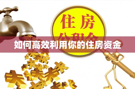 中区如何高效利用你的住房资金