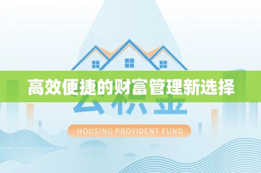 中区高效便捷的财富管理新选择