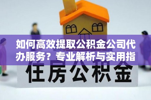 中区如何高效提取公积金公司代办服务？专业解析与实用指南
